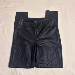 Black leather leggings